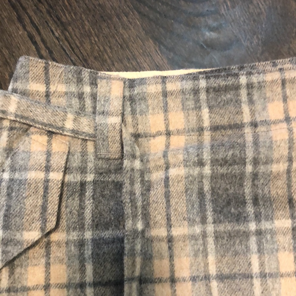 - Talbot’s skirt tan and gray plaid size 10 - Picture 3 of 13